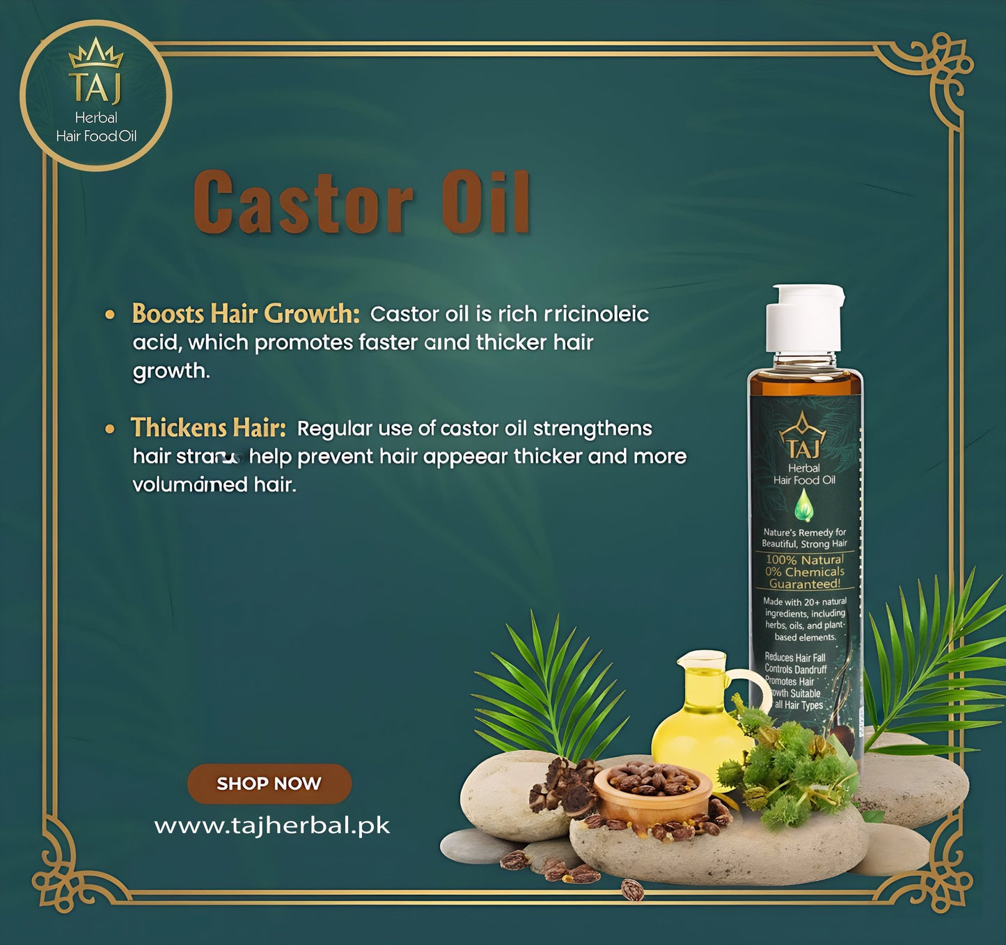 Taj Herbal Hair Food Oil – 100% Natural Nourishment