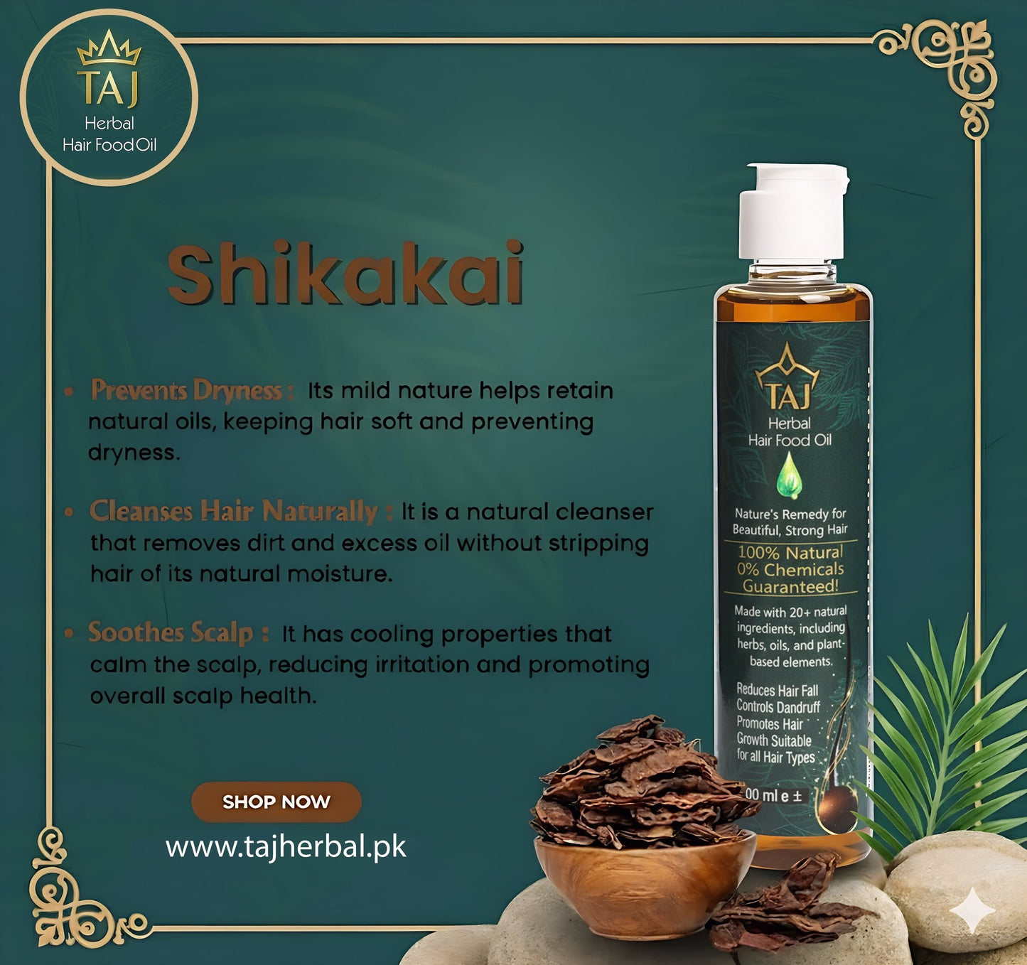 Taj Herbal Hair Food Oil – 100% Natural Nourishment