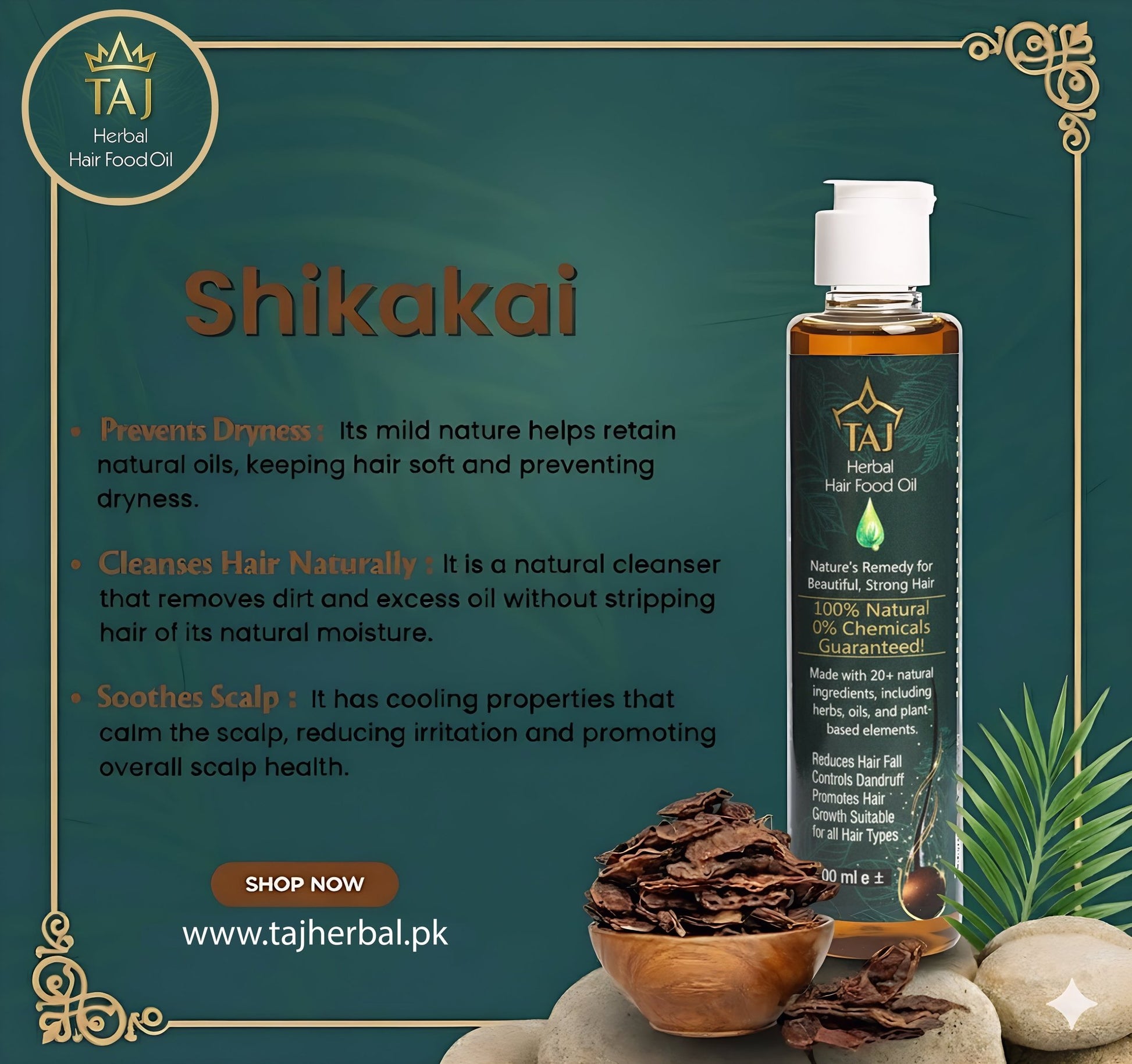 Taj Herbal Hair Food Oil – 100% Natural Nourishment