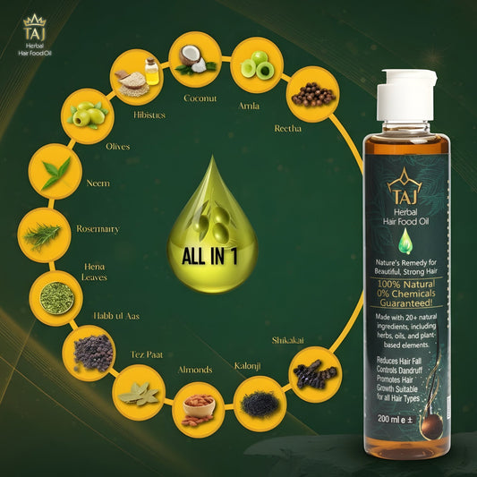 Taj Herbal Hair Food Oil – 100% Natural Nourishment