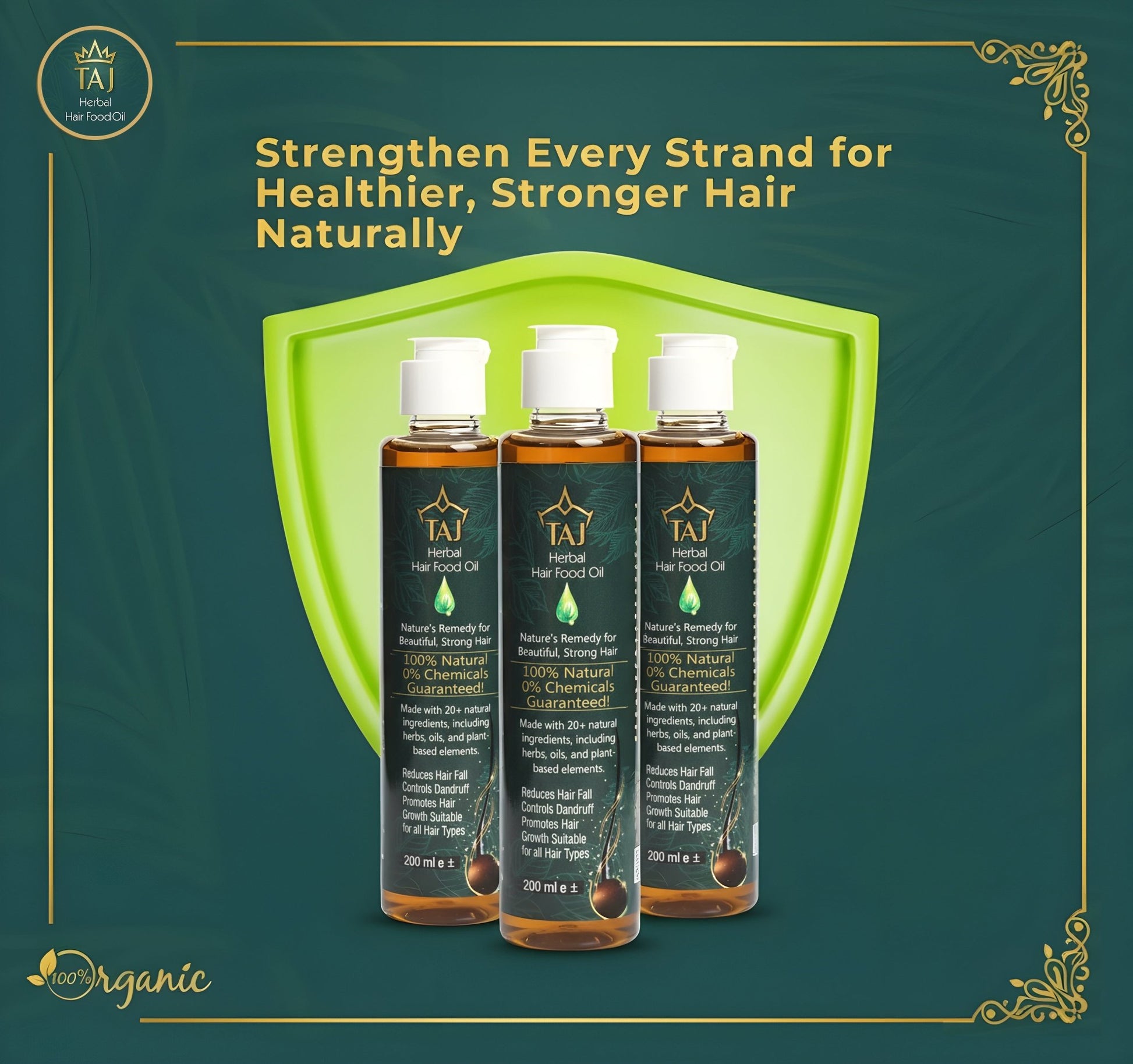 Taj Herbal Hair Food Oil – 100% Natural Nourishment